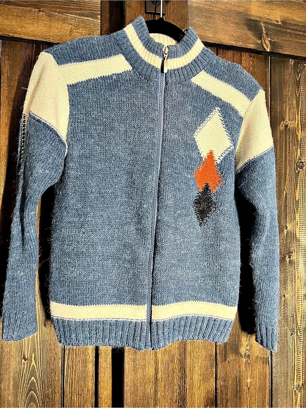 Hope Boys Geometric Zip Sweater Size 12 Like New
